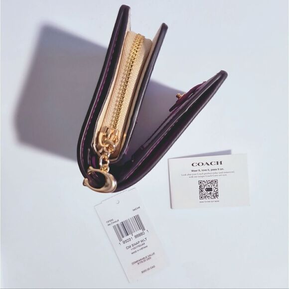 Coach Monogram Print Snap Wallet - Picture 2 of 7